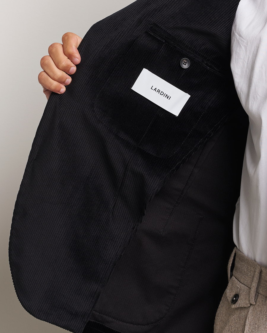 Hombres | Blazers | Lardini | Corduroy Blazer Black
