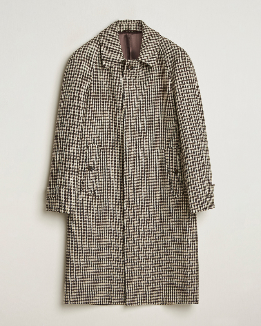 Hombres | Abrigos y chaquetas | Lardini | Houndstooth Wool/Cashmere Coat Brown