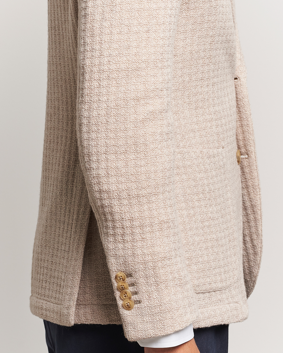 Hombres | Blazers | L.B.M. 1911 | Knitted Punto Wool Structure Blazer Camel