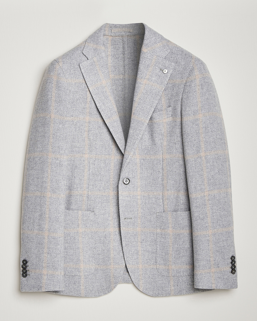 Hombres | Blazers | L.B.M. 1911 | Jack Regular Jersey Wool Blazer Light Grey