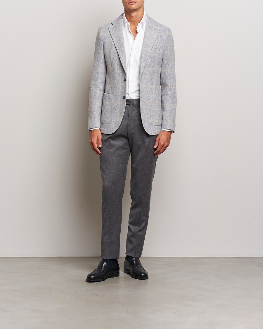 Hombres | Blazers | L.B.M. 1911 | Jack Regular Jersey Wool Blazer Light Grey