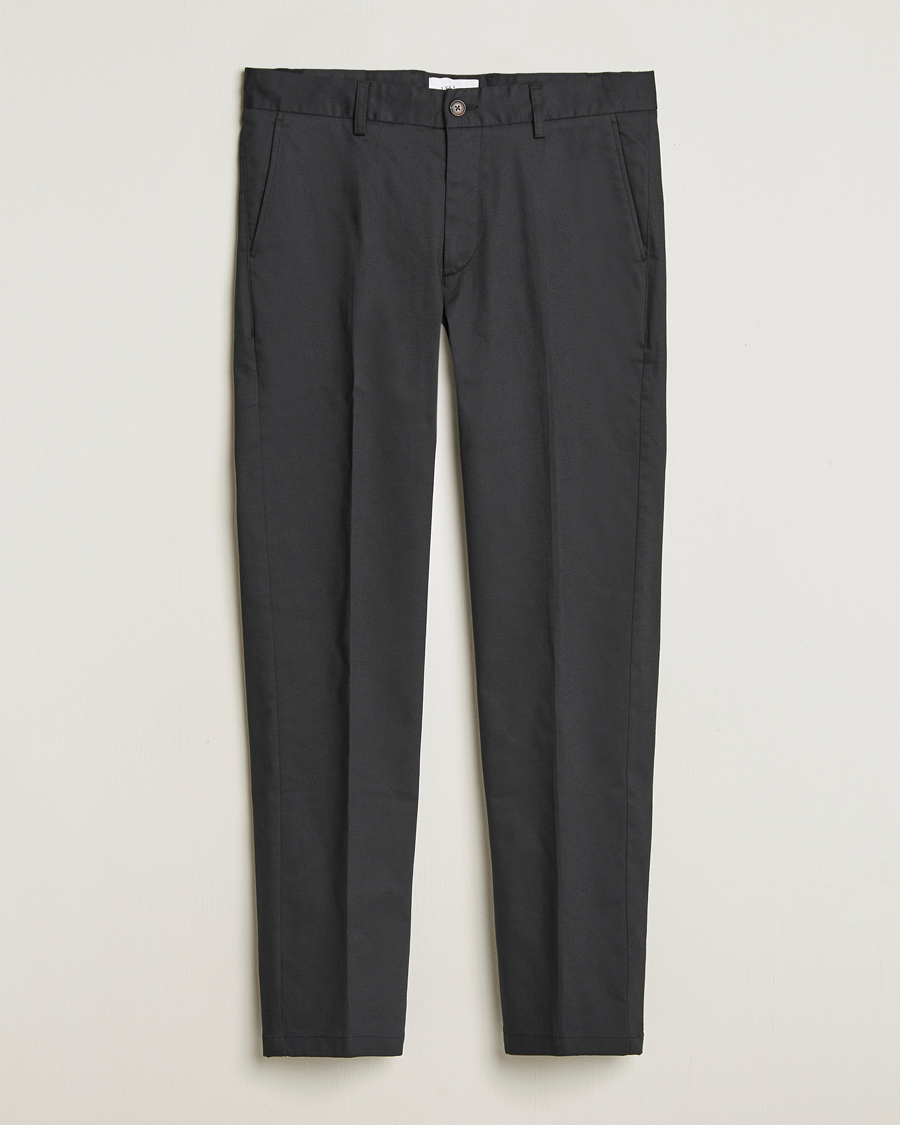 Hombres | Pantalones | LES DEUX | Como Reg Cotton Pants Black