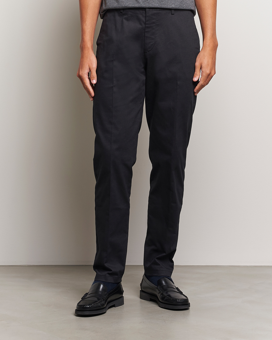 Hombres | Pantalones | LES DEUX | Como Reg Cotton Pants Black
