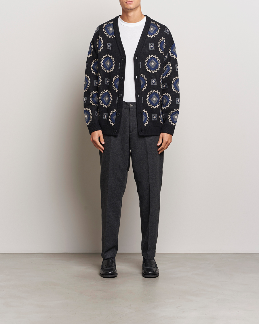 Hombres | Pantalones | LES DEUX | Como Reg Wool Pants Charcoal Melange
