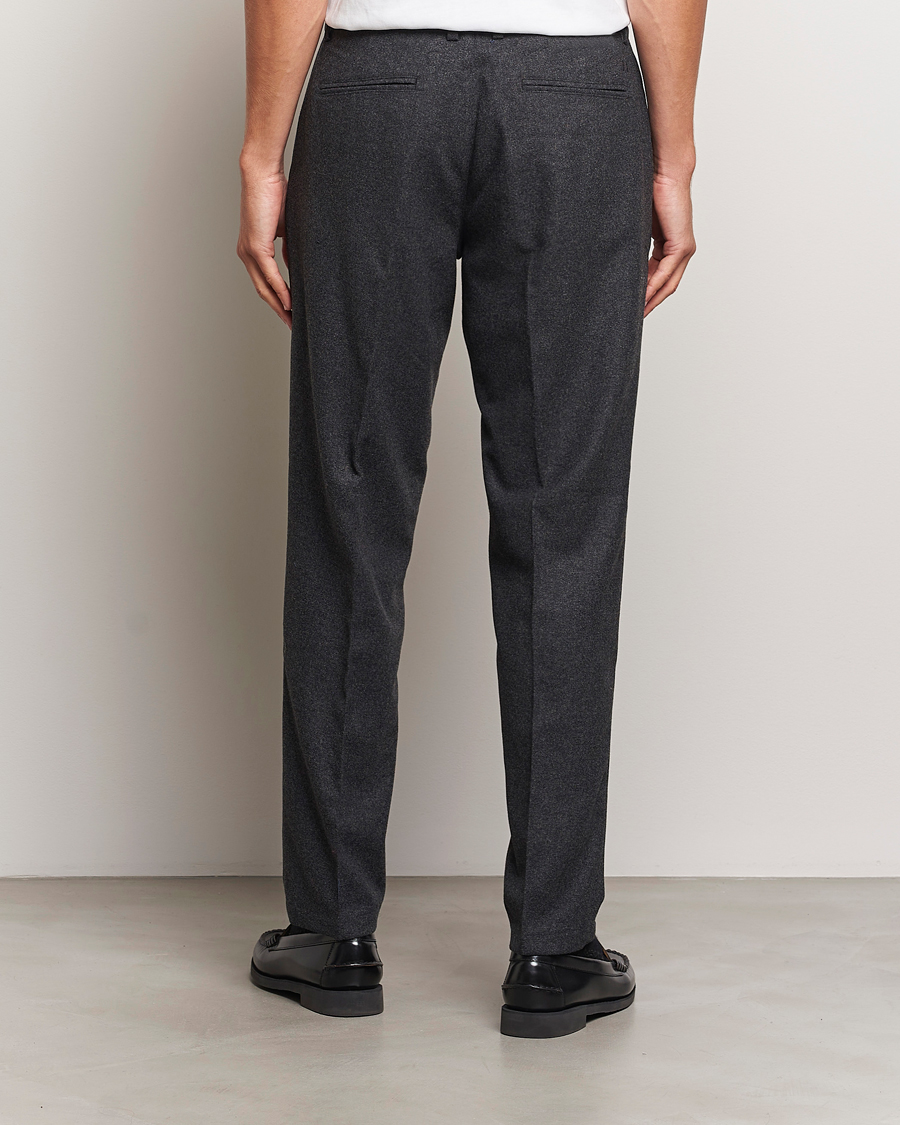 Hombres | Pantalones | LES DEUX | Como Reg Wool Pants Charcoal Melange