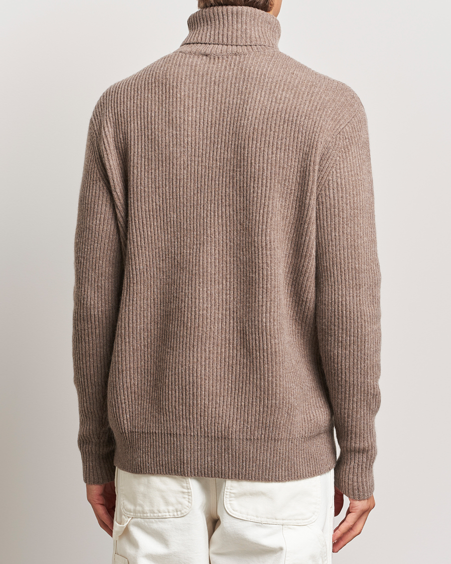 Hombres | Jerséis y prendas de punto | LES DEUX | Eddie Wool Rib Rollneck Mountain Grey Melange