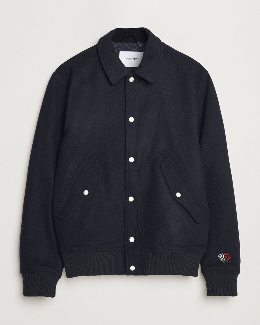 Hombres | Abrigos y chaquetas | LES DEUX | Rhett Varsity Jacket Black