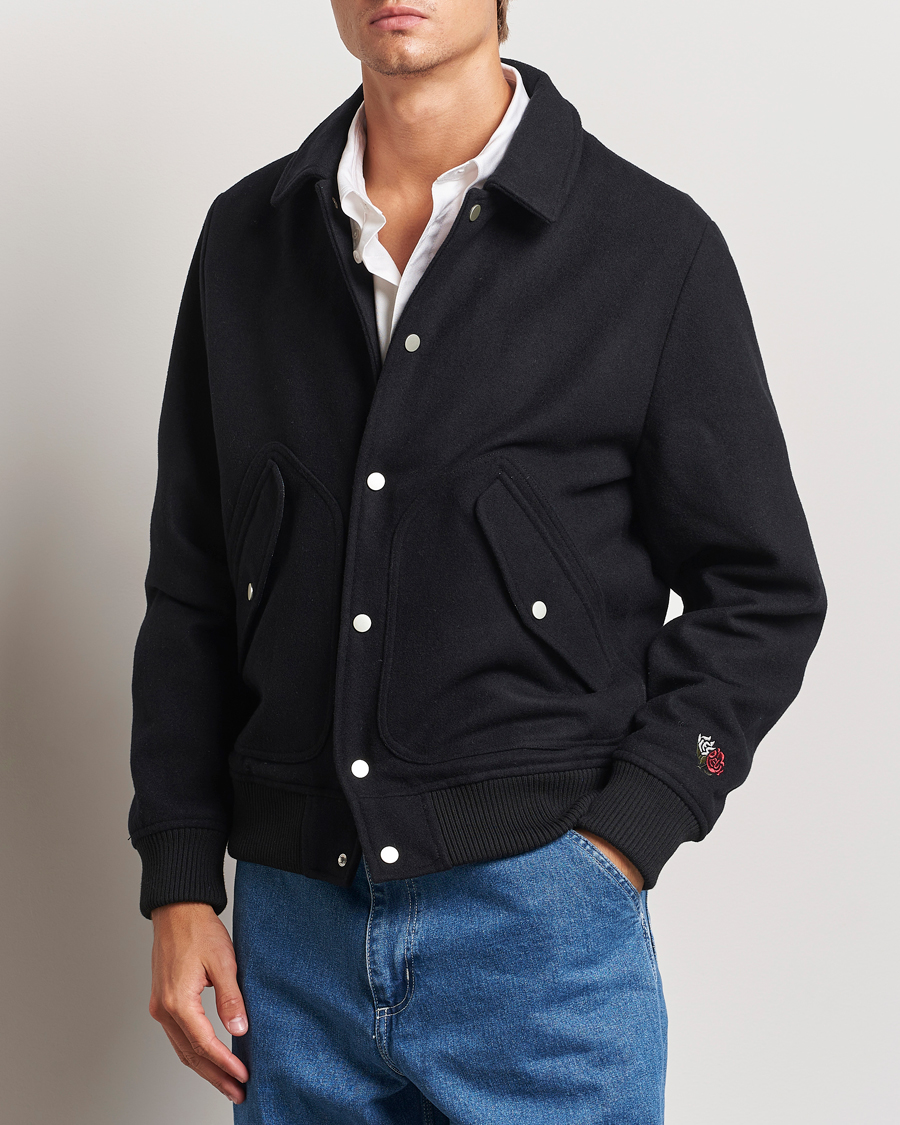Hombres | Abrigos y chaquetas | LES DEUX | Rhett Varsity Jacket Black
