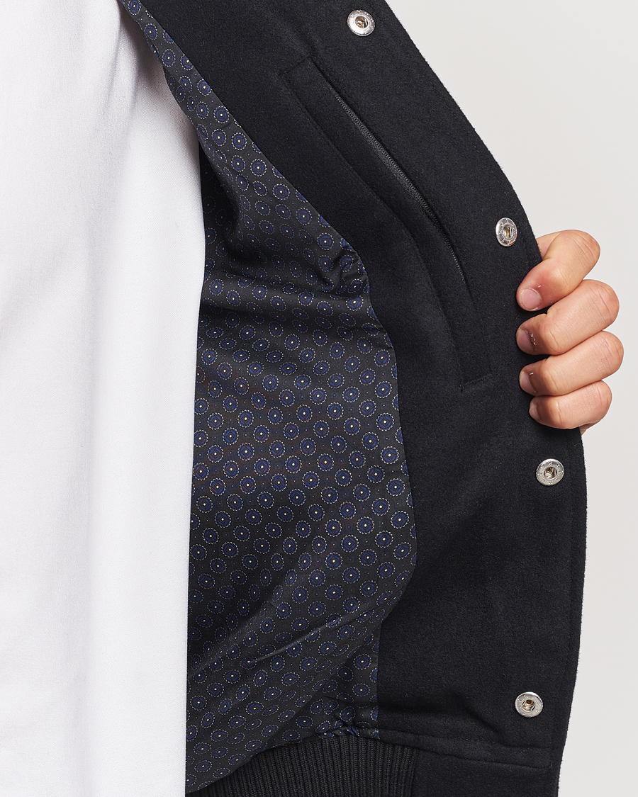 Hombres | Abrigos y chaquetas | LES DEUX | Rhett Varsity Jacket Black