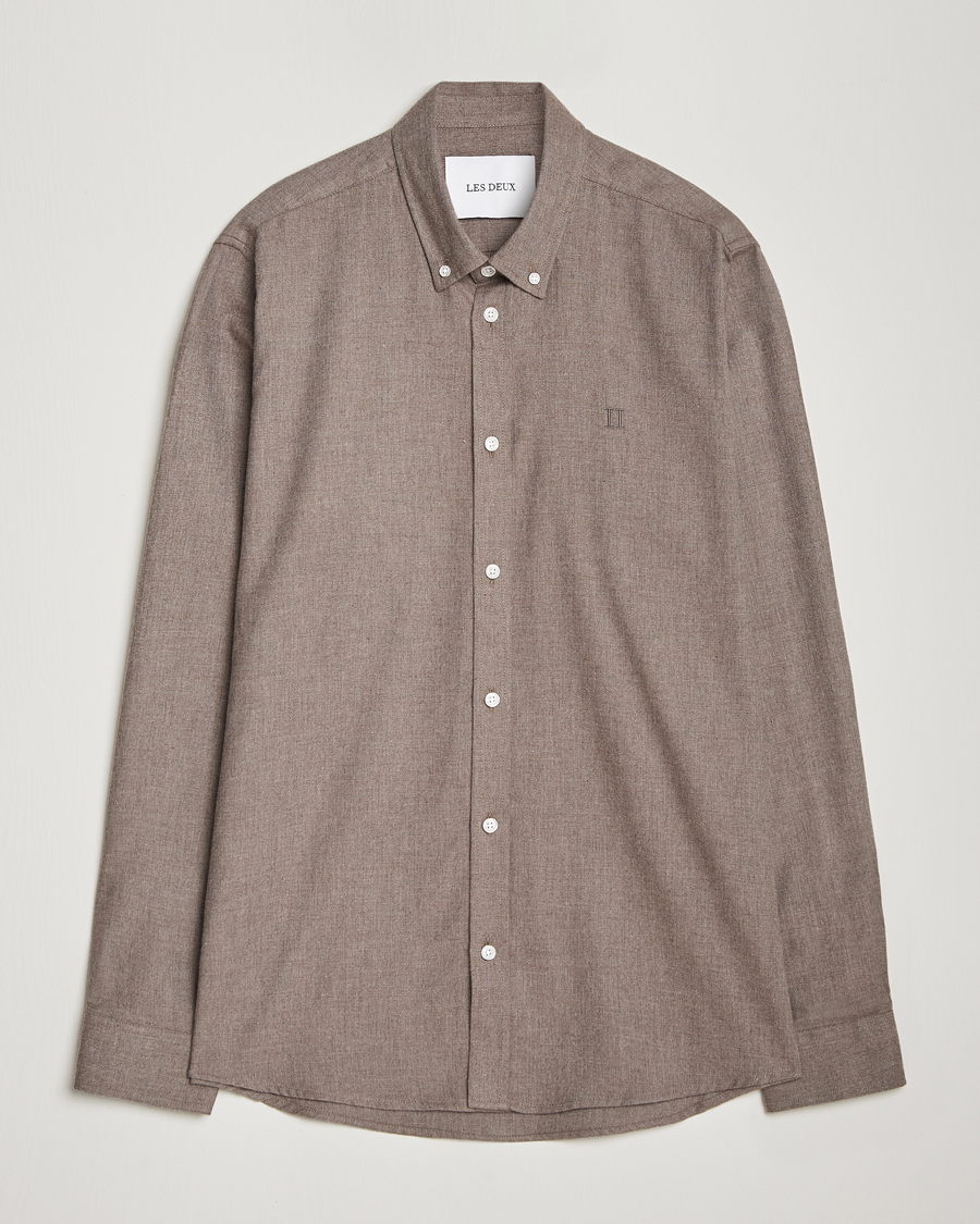 Hombres | Camisas | LES DEUX | Dessert Reg Shirt Mountain Grey Melange