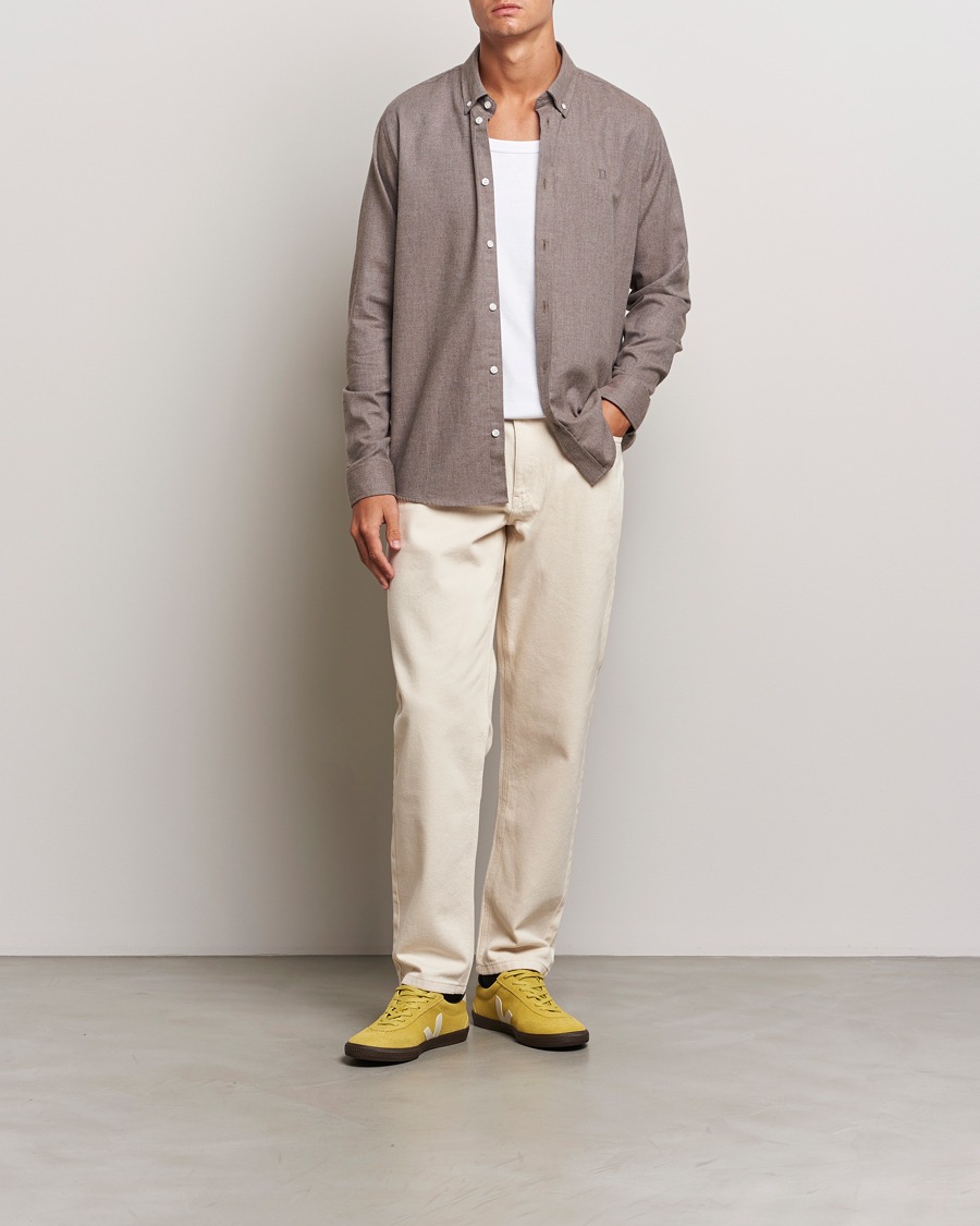 Hombres | Camisas | LES DEUX | Dessert Reg Shirt Mountain Grey Melange