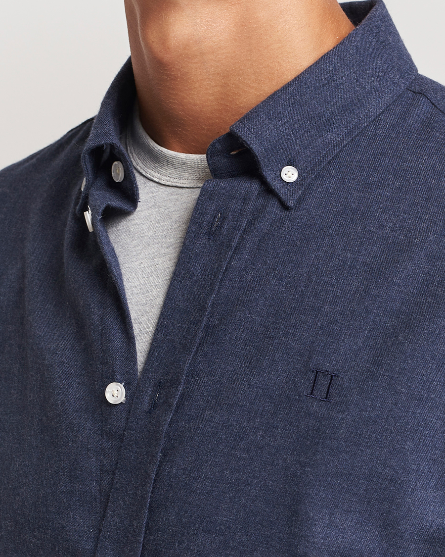Hombres | Camisas | LES DEUX | Dessert Reg Shirt Dark Navy Melange