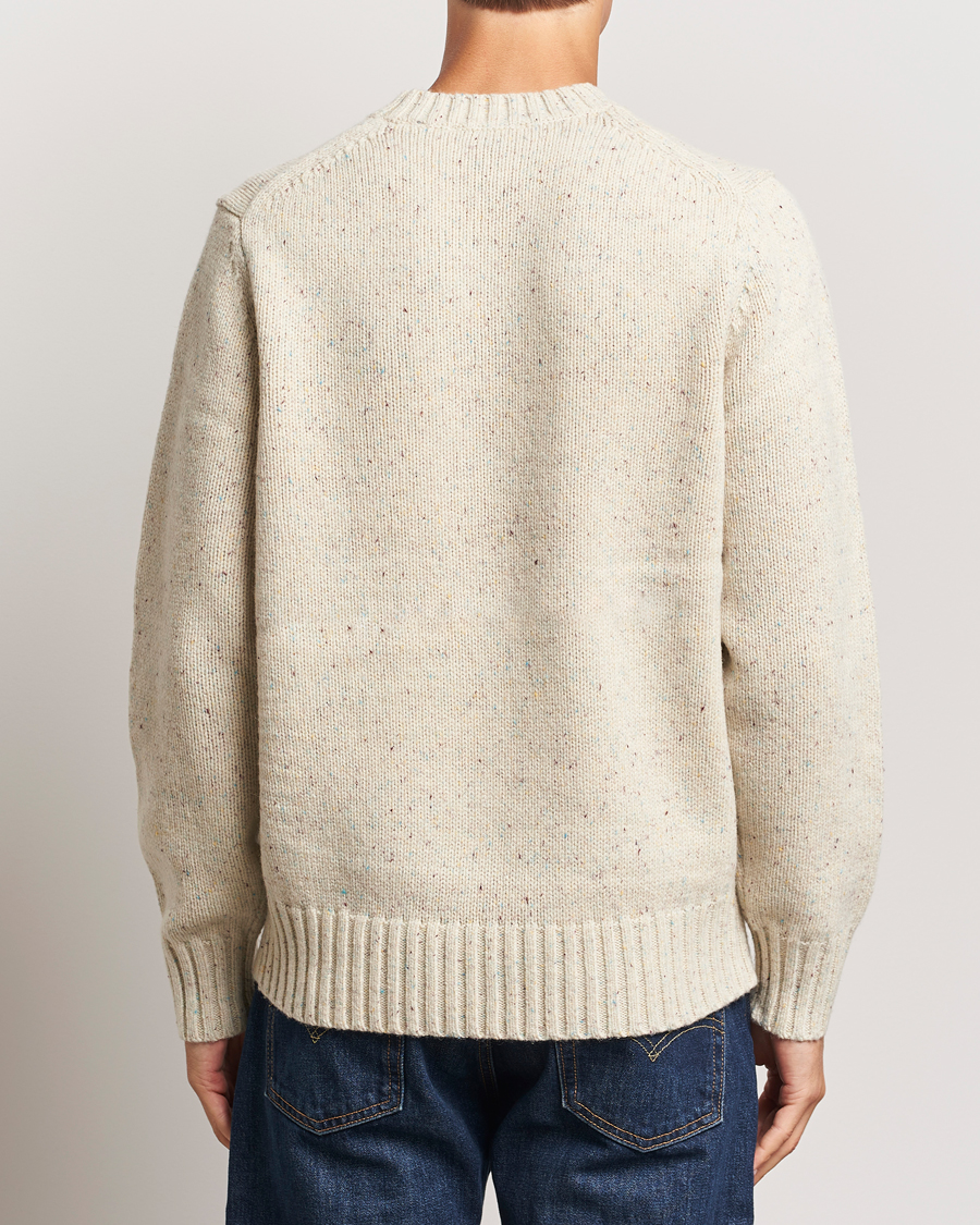 Hombres | Jerséis y prendas de punto | LES DEUX | Gary Fleck Wool Roundneck Light Sand