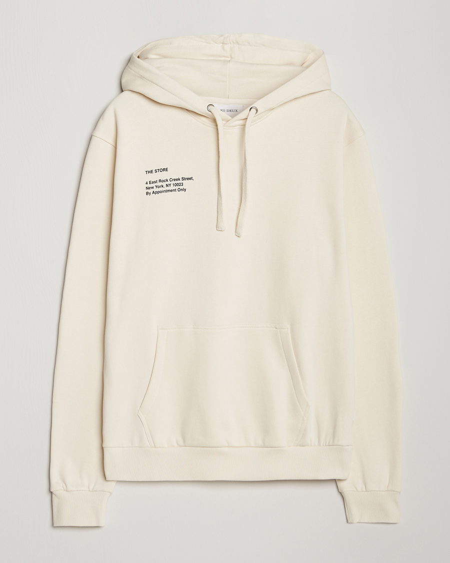 Hombres | Jerséis y prendas de punto | LES DEUX | Neighborhood Hoodie Ivory/Black