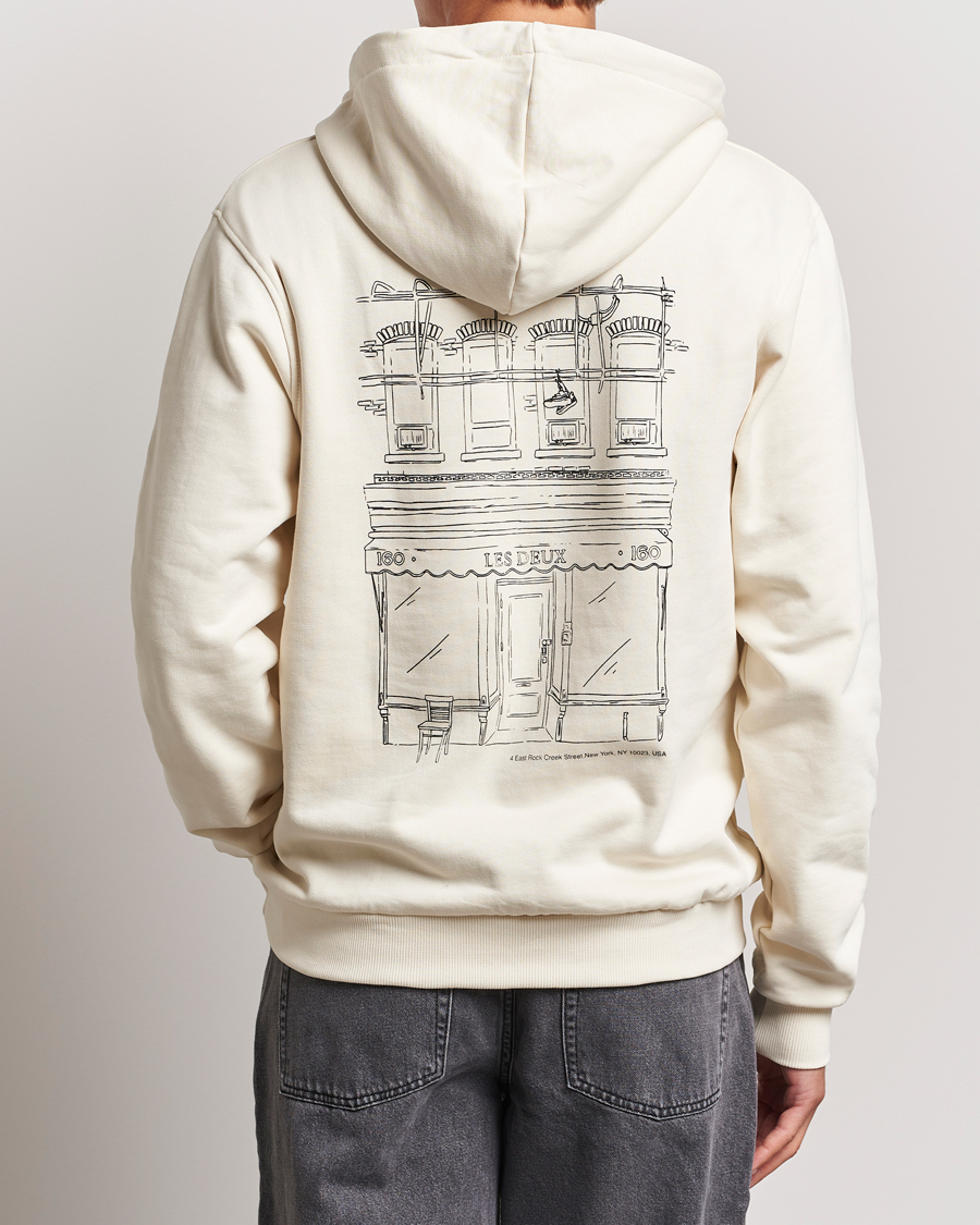 Hombres | Jerséis y prendas de punto | LES DEUX | Neighborhood Hoodie Ivory/Black