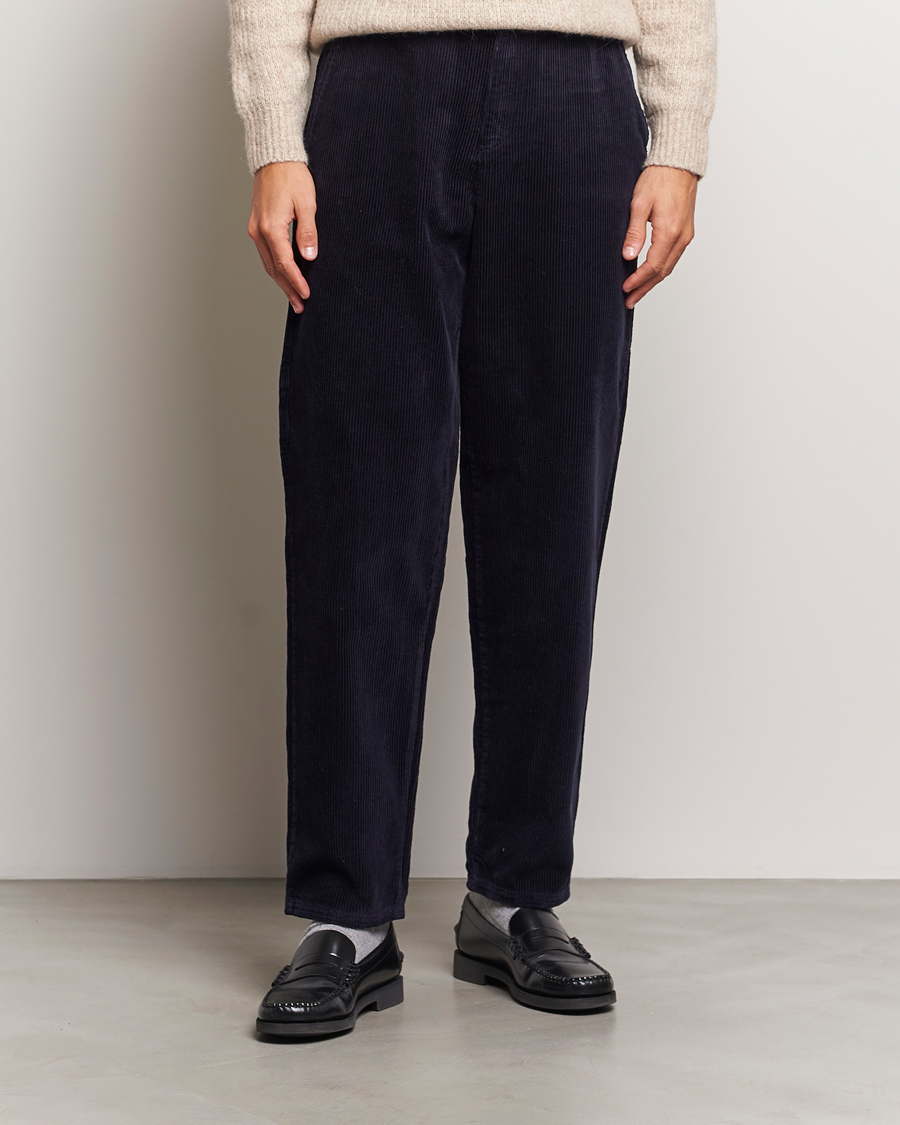 Hombres | Pantalones | LES DEUX | Kody Heavy Corduroy Pants Dark Navy