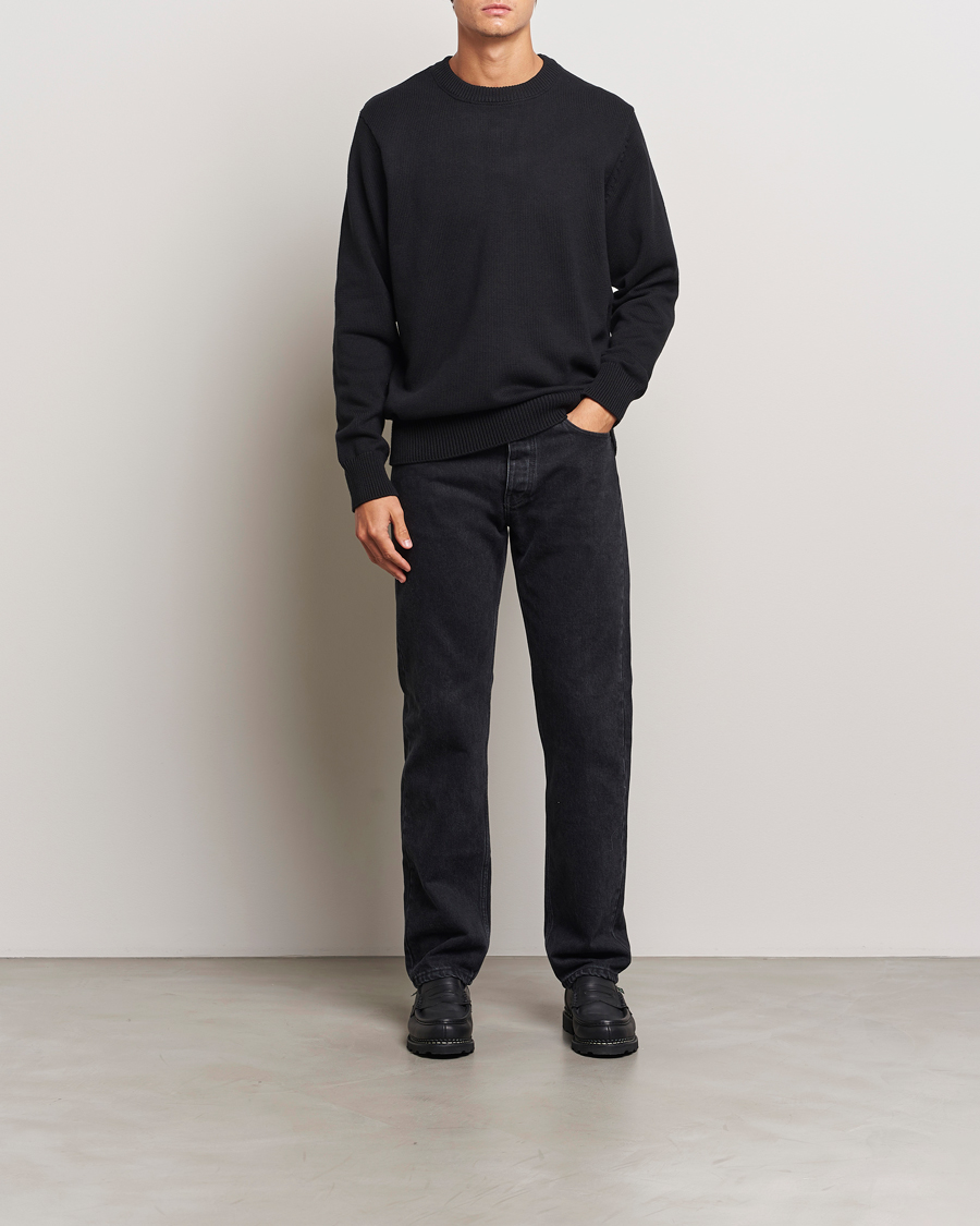 Hombres | Jerséis y prendas de punto | LES DEUX | Gary Cotton Knit 2.0 Black