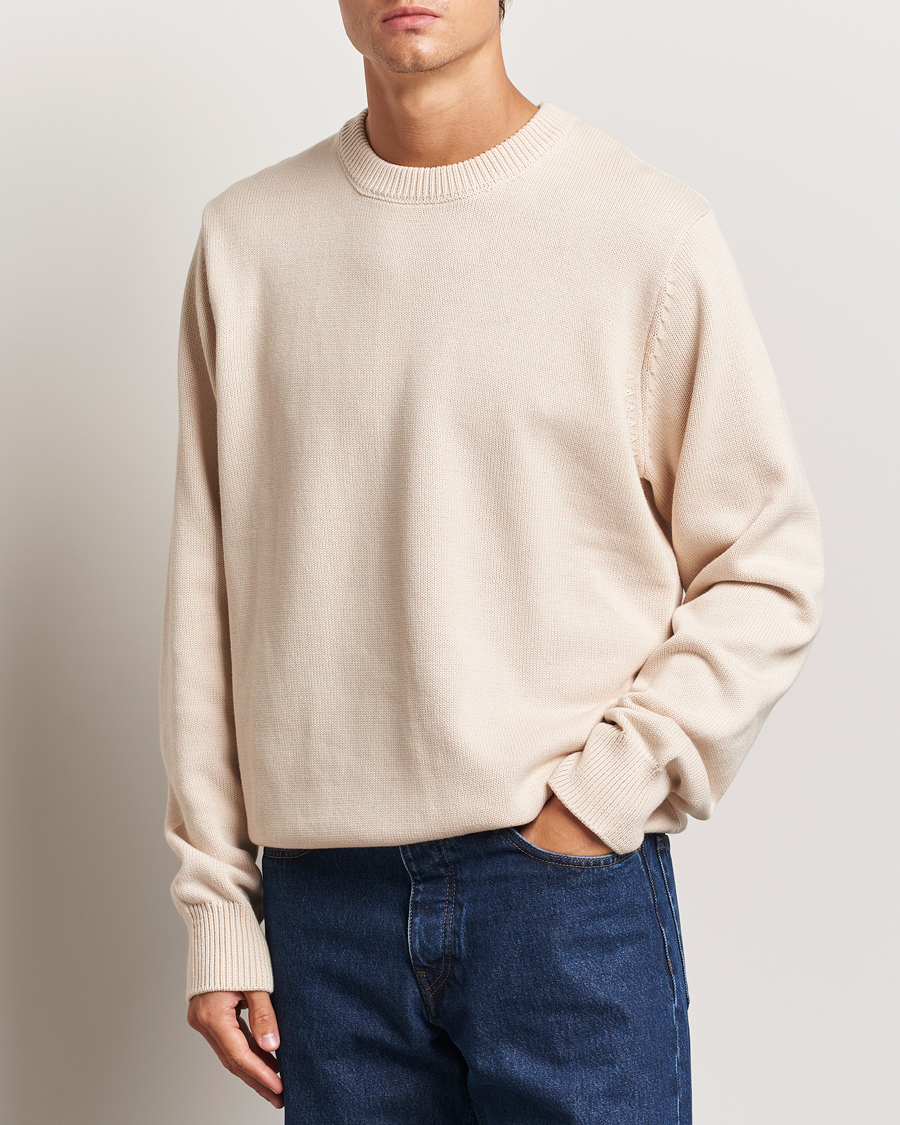 Hombres | Jerséis y prendas de punto | LES DEUX | Gary Cotton Knit 2.0 Ivory
