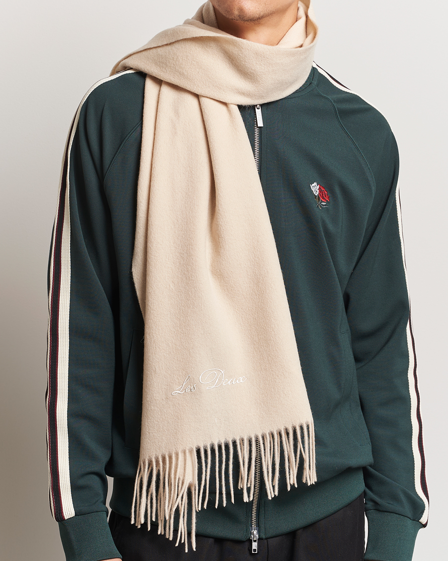 Hombres | Les Deux Wayne Wool Scarf Ivory | LES DEUX | Wayne Wool Scarf Ivory