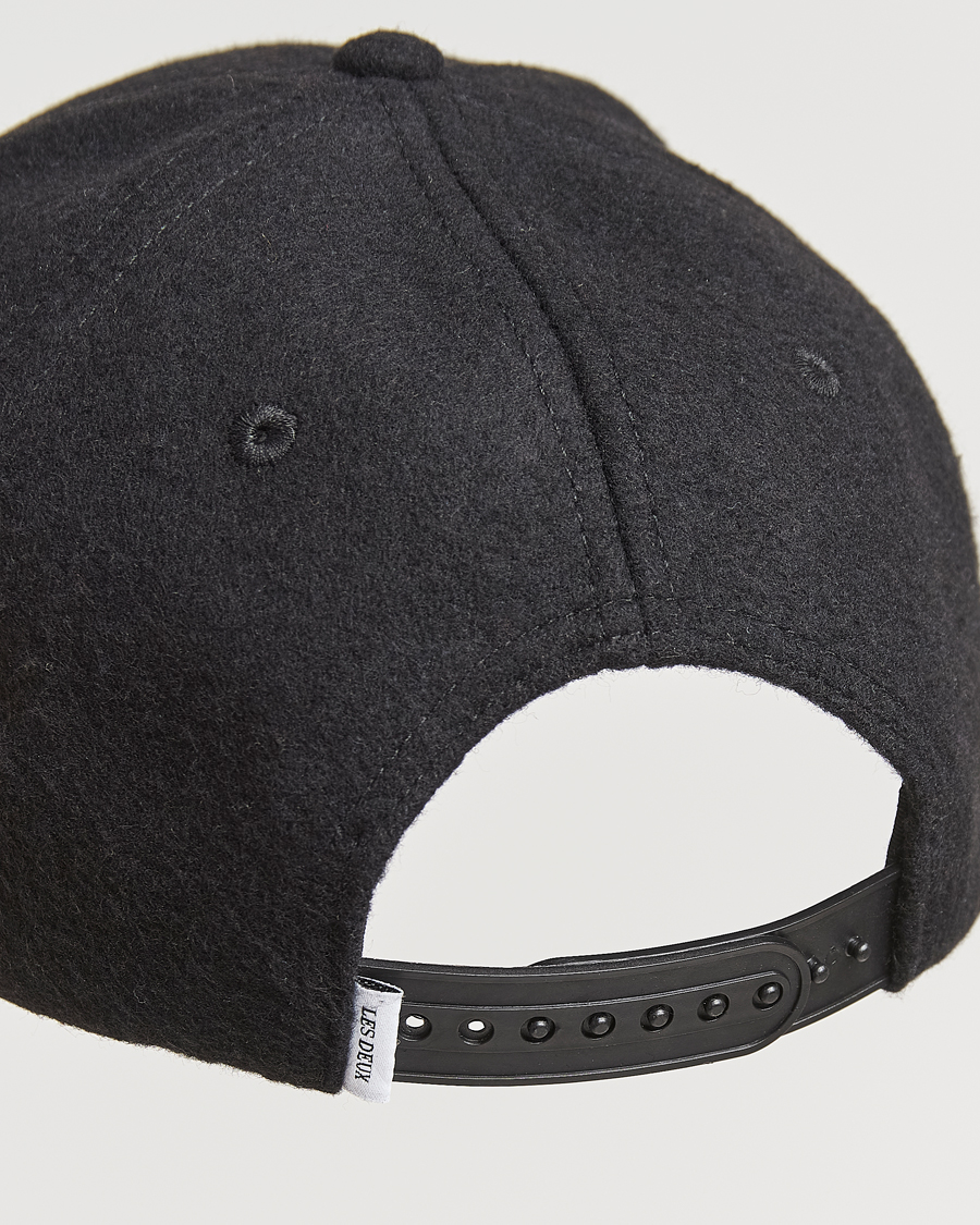 Hombres | Les Deux Encore Wool Baseball Cap Black/Ivory | LES DEUX | Encore Wool Baseball Cap Black/Ivory