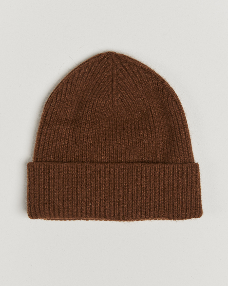 Hombres | Gorros | Le Bonnet | Lambswool/Caregora Beanie Walnut