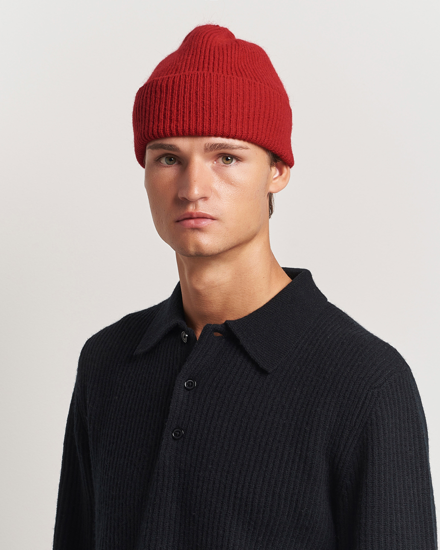 Hombres | Gorros | Le Bonnet | Lambswool/Caregora Beanie Framboise