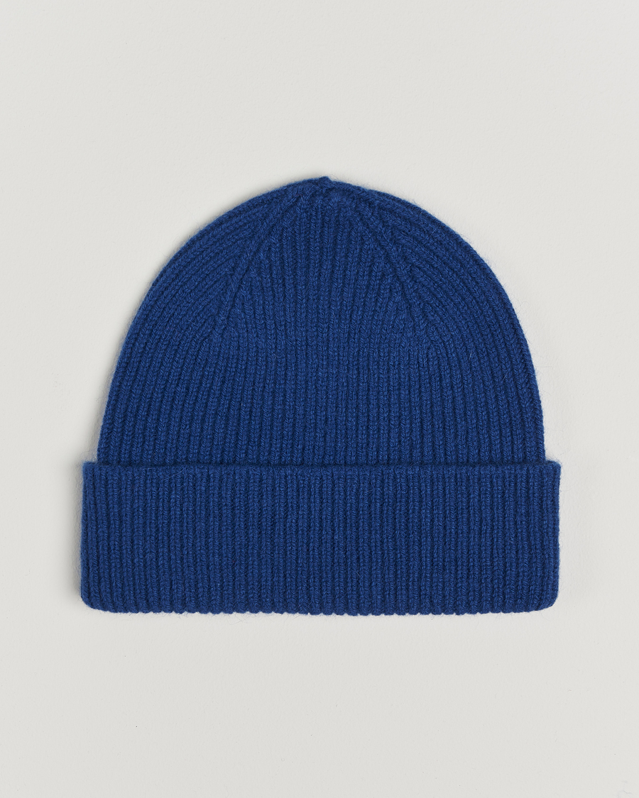 Hombres | Gorros | Le Bonnet | Lambswool/Caregora Beanie Marin