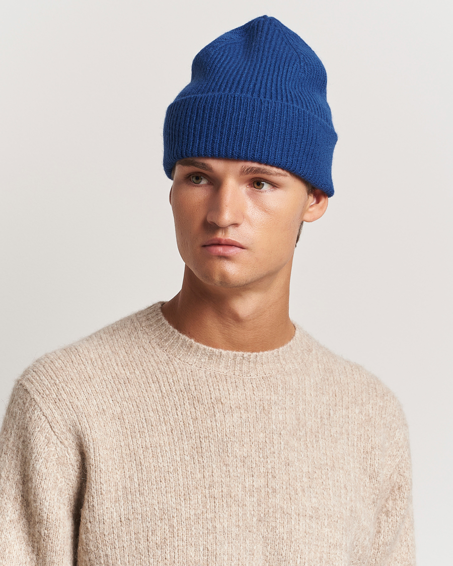 Hombres | Gorros | Le Bonnet | Lambswool/Caregora Beanie Marin