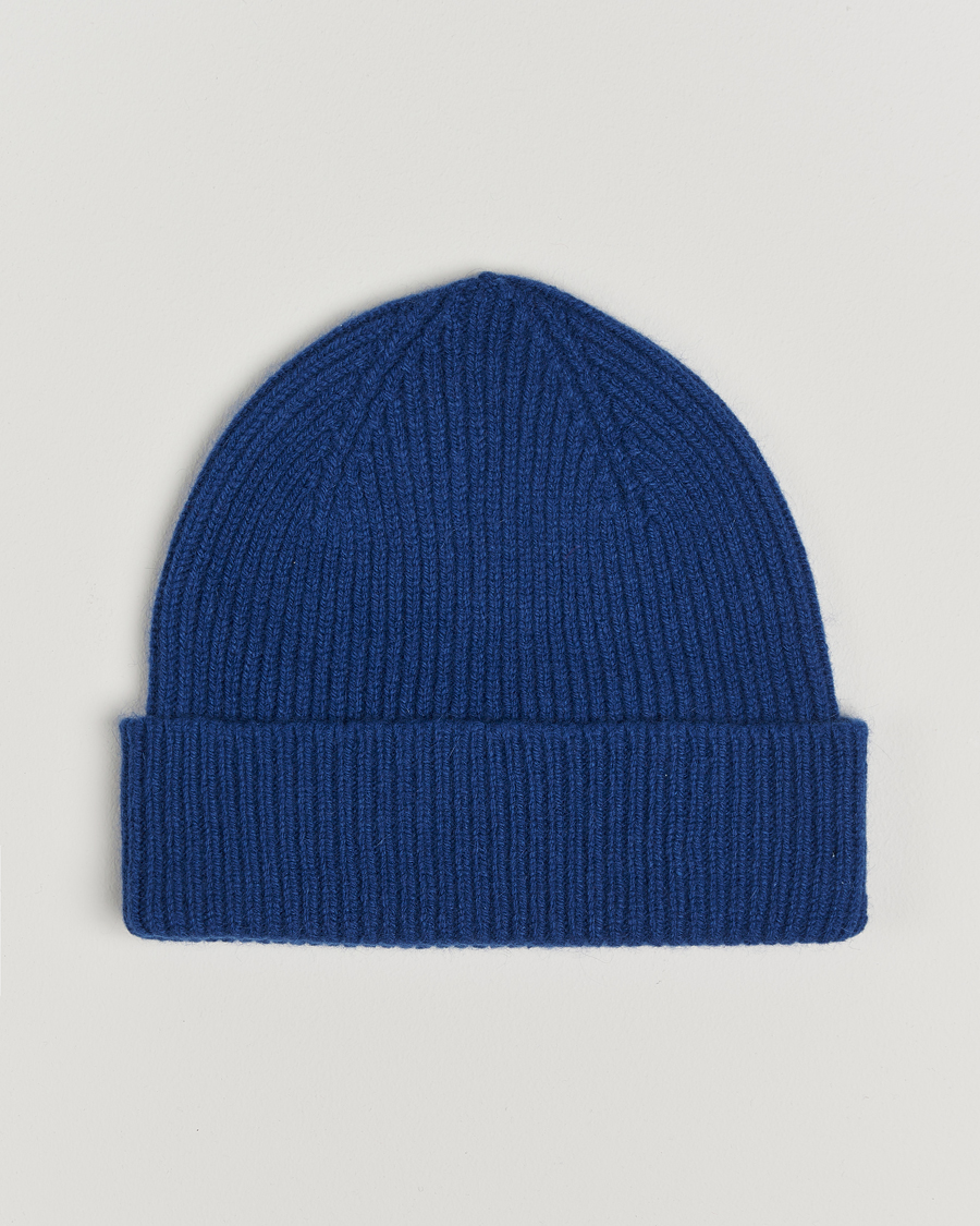 Hombres | Gorros | Le Bonnet | Lambswool/Caregora Beanie Marin