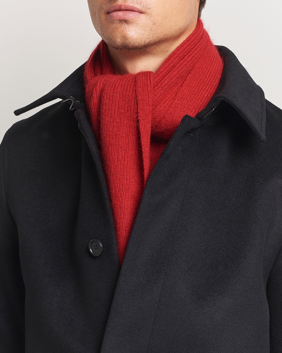 Hombres | Bufandas | Le Bonnet | Lambswool/Caregora Scarf Framboise