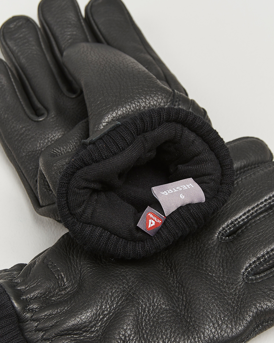 Hombres | Guantes | Hestra | Tore Deerskin Primaloft Lined Glove Black