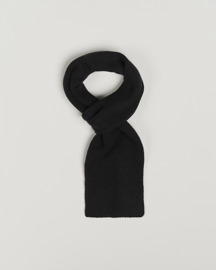 Hombres | Piacenza Cashmere Short Loop Cashmere Scarf Black | Piacenza Cashmere | Short Loop Cashmere Scarf Black