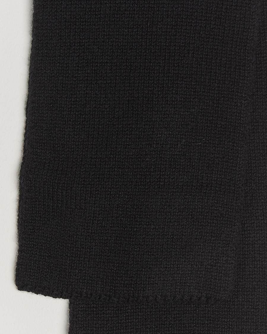 Hombres | Piacenza Cashmere Short Loop Cashmere Scarf Black | Piacenza Cashmere | Short Loop Cashmere Scarf Black