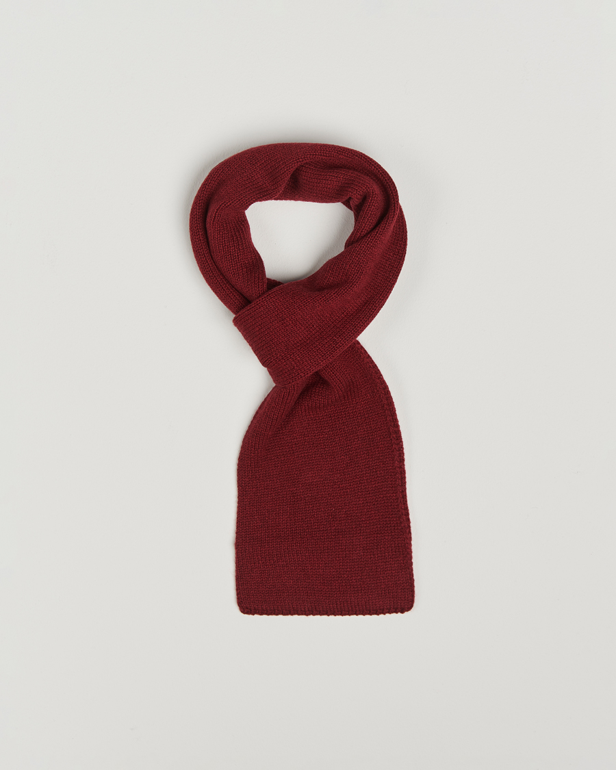 Hombres | Piacenza Cashmere Short Loop Cashmere Scarf Burgundy | Piacenza Cashmere | Short Loop Cashmere Scarf Burgundy