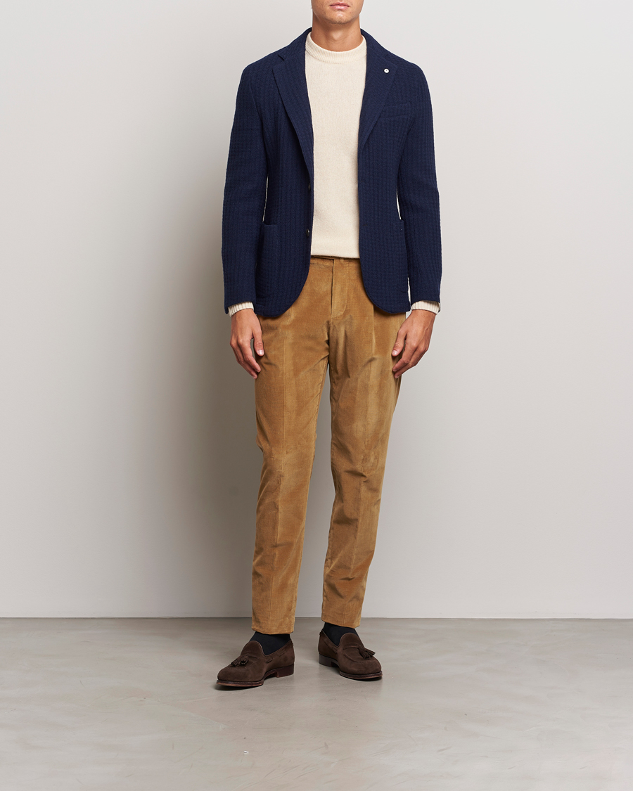 Hombres | Pantalones | PT01 | Slim Fit Corduroy Trousers Brown