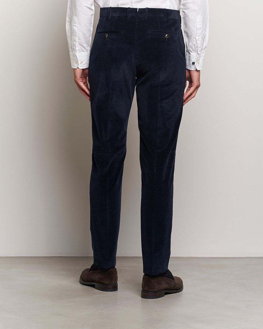 Hombres | Pantalones | PT01 | Slim Fit Corduroy Trousers Navy
