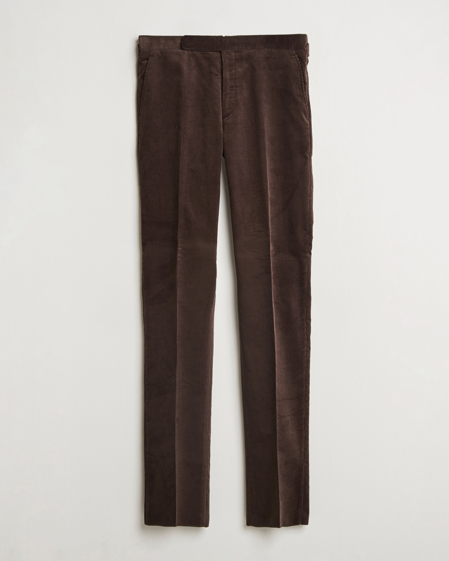 Hombres | Pantalones | Ralph Lauren Purple Label | Wale Corduroy Trousers Brown