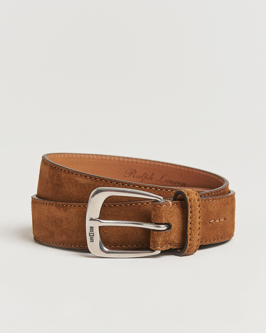 Hombres | Ralph Lauren Purple Label Western Belt Brown Suede | Ralph Lauren Purple Label | Western Belt Brown Suede