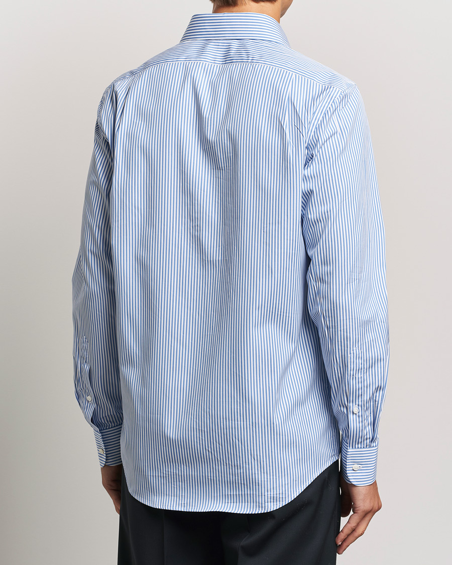 Hombres | Camisas | Ralph Lauren Purple Label | Pop Stripe Cotton Shirt Light Blue