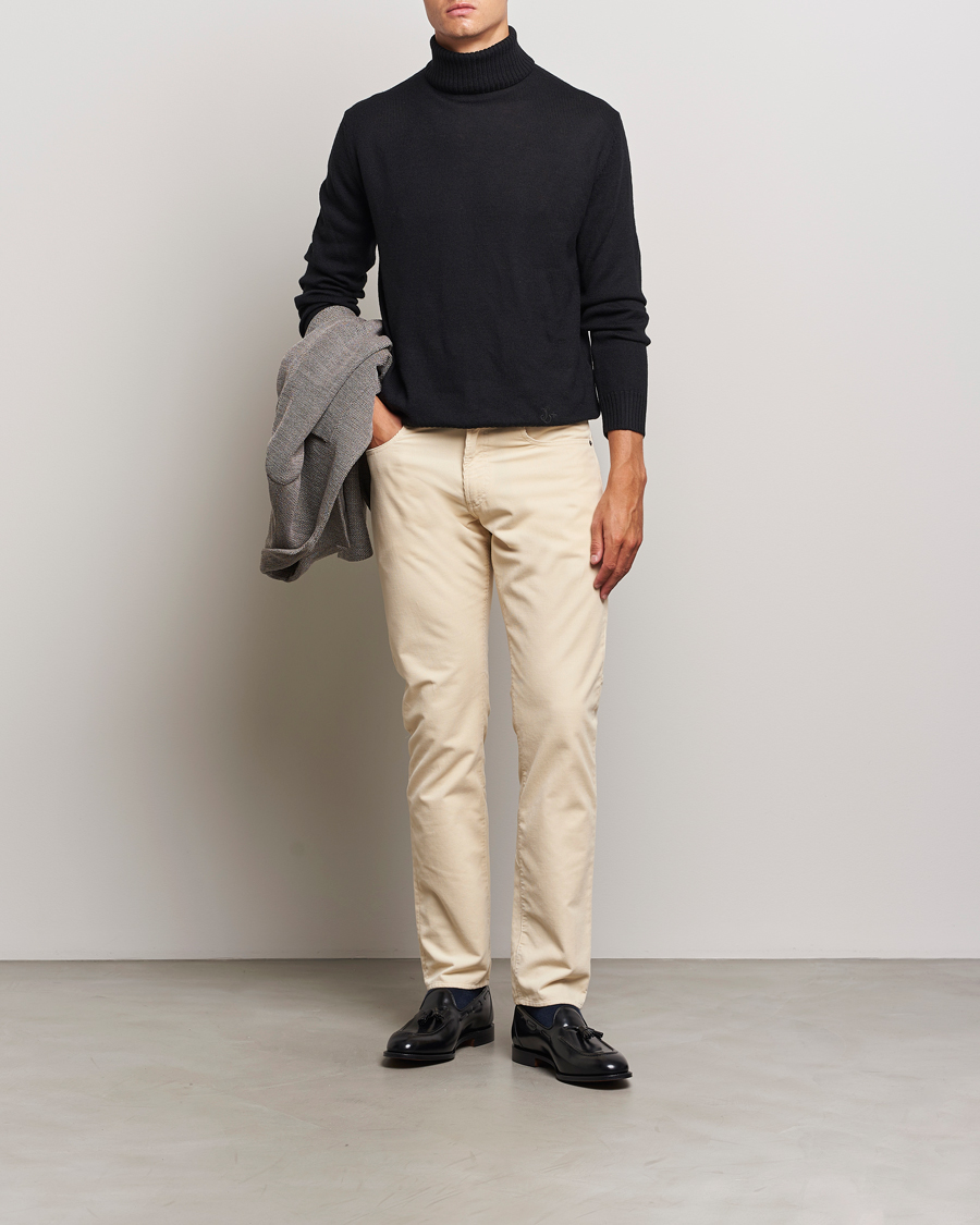 Hombres | Pantalones | Ralph Lauren Purple Label | Slim Fit 5-Pocket Corduroy Pants Cream