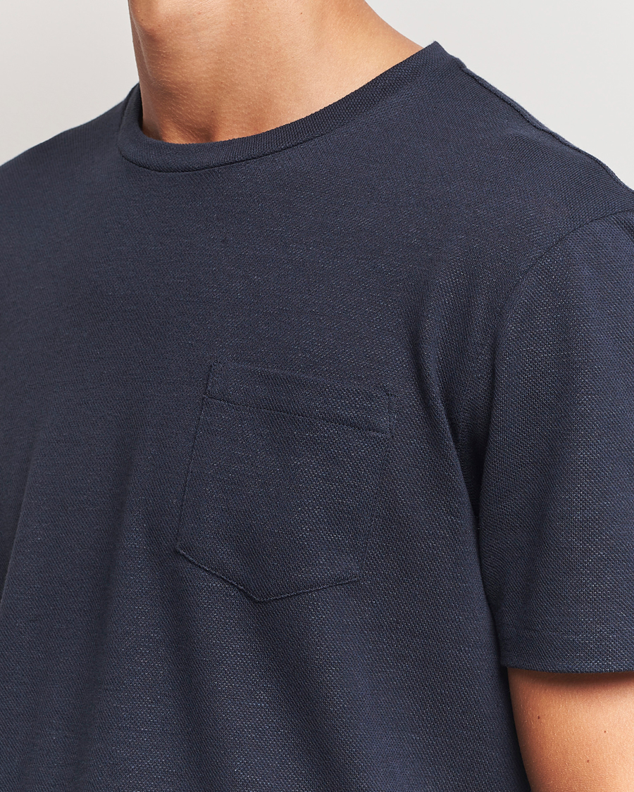Hombres | Camisetas | Ralph Lauren Purple Label | Knitted Pocket T-Shirt Navy