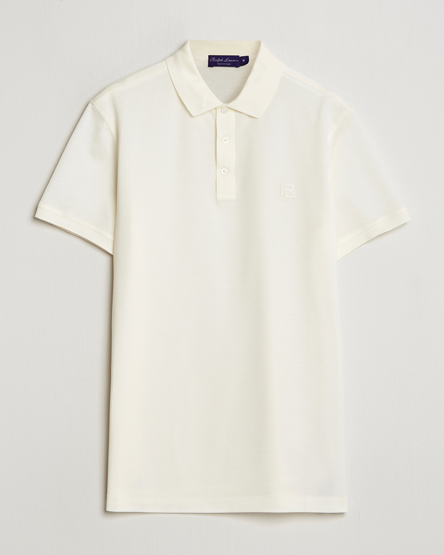 Hombres | Polos | Ralph Lauren Purple Label | Monogram Logo Polo Off White