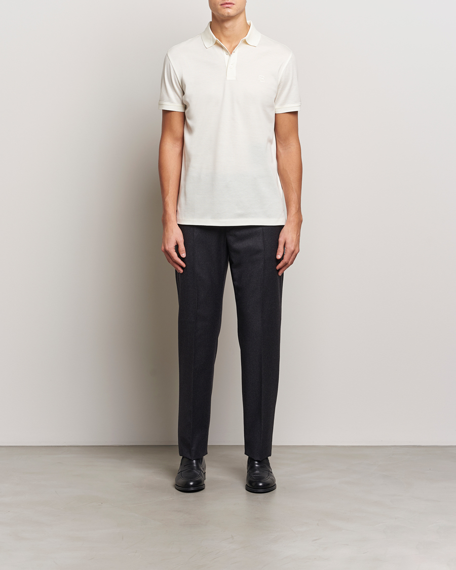 Hombres | Polos | Ralph Lauren Purple Label | Monogram Logo Polo Off White