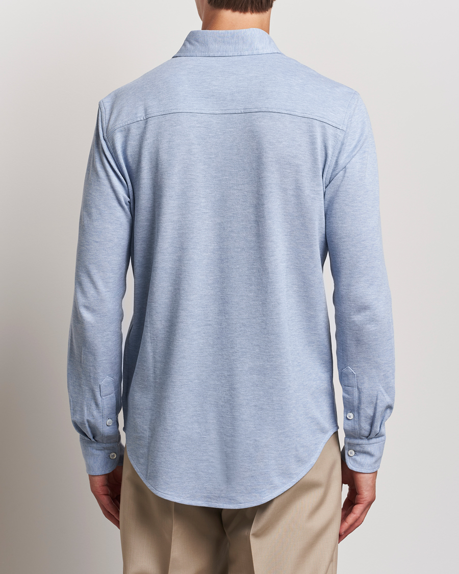 Hombres | Camisas | Ralph Lauren Purple Label | Cotton Piquet Shirt Light Blue