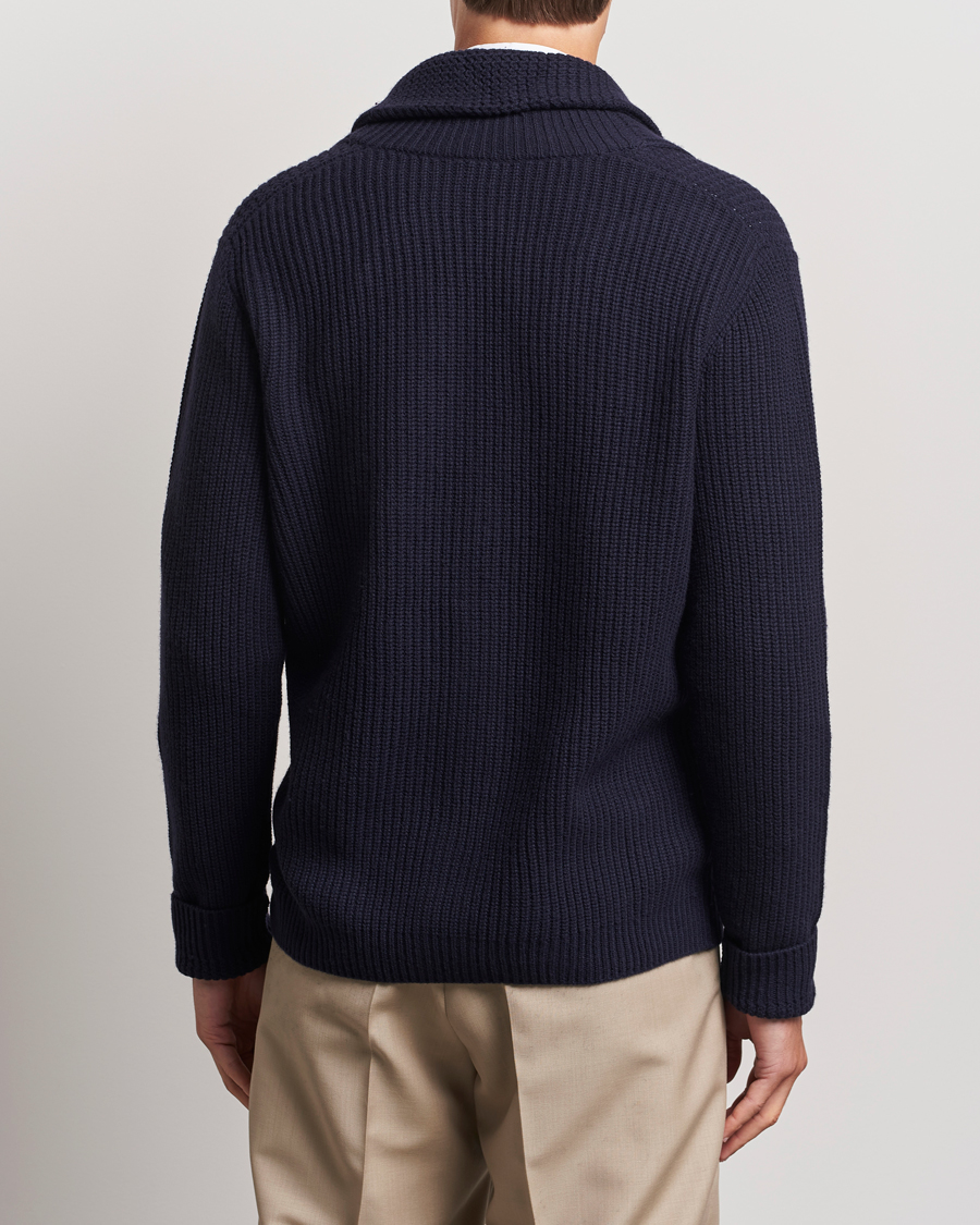 Hombres | Jerséis y prendas de punto | Ralph Lauren Purple Label | Cashmere Shawl Cardigan Navy