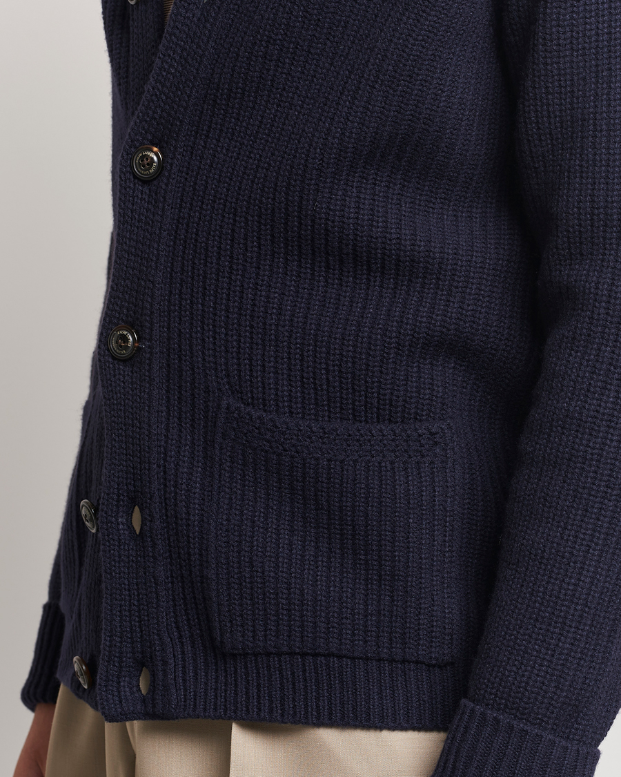 Hombres | Jerséis y prendas de punto | Ralph Lauren Purple Label | Cashmere Shawl Cardigan Navy