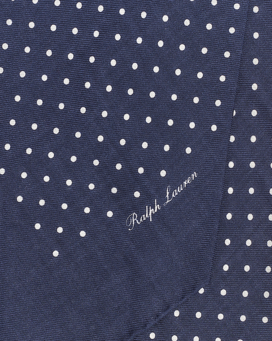 Hombres | Ralph Lauren Purple Label Printed Cashmere Scarf Navy Dot | Ralph Lauren Purple Label | Printed Cashmere Scarf Navy Dot