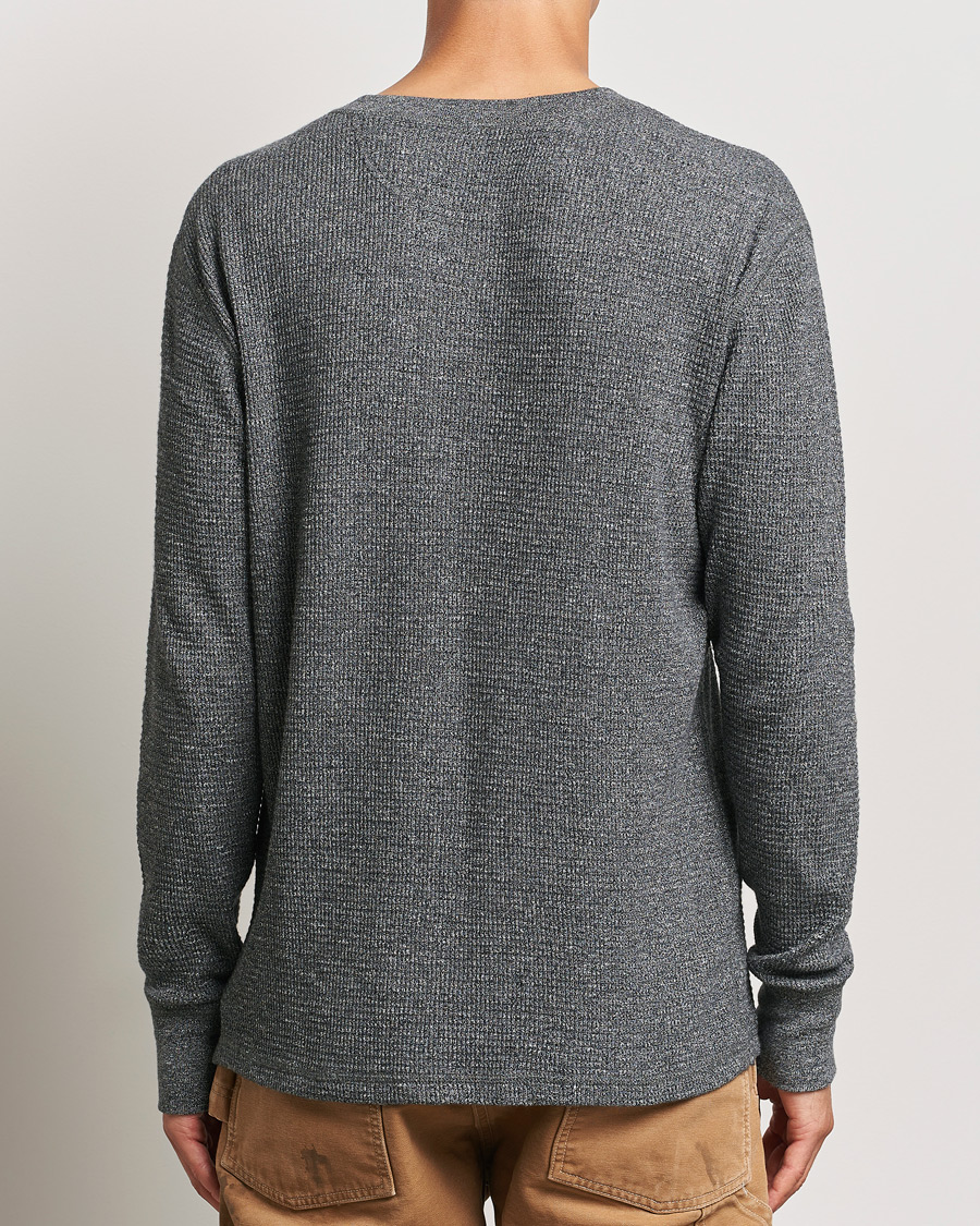 Hombres | Jerséis y prendas de punto | RRL | Long Sleeve Henley Charcoal Heather