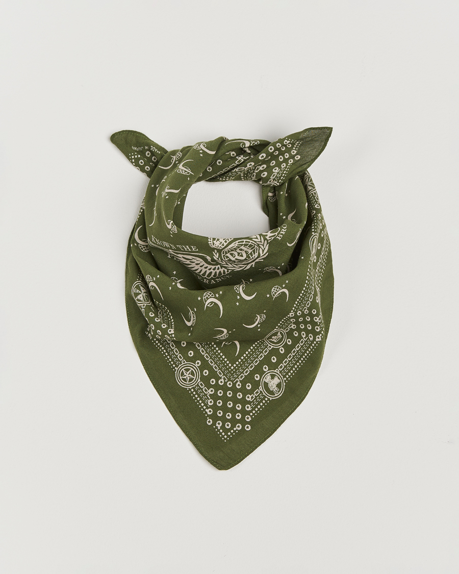 Hombres | RRL Flight Bandana Olive/Cream | RRL | Flight Bandana Olive/Cream