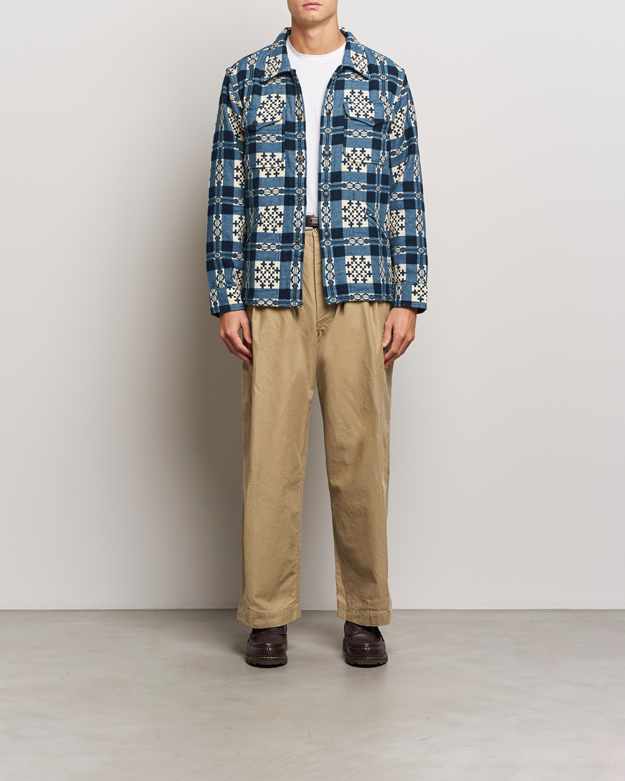 Hombres | Camisas | RRL | Brown Bear Plaid Shirt Cream/Navy